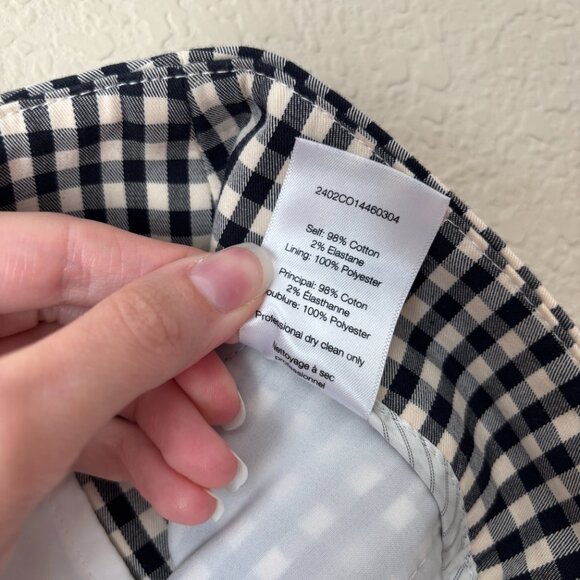 Veronica Beard Tani Gingham High Rise Kick Flare Trouser Pant - Picture 12 of 12